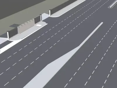 Road scene 3D model
