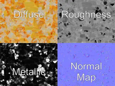 Floral Rhinestone Pearl Hairpin model pack Low-poly 3D model