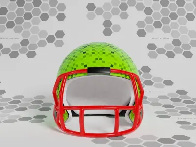 Helmet Low-poly 3D model 6