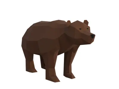 Low Poly Bear Low-poly 3D model purchase