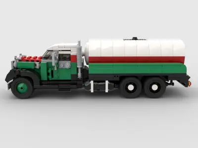 Vintage Heavy Tanker Truck  Octan livery LEGO TOY 3D model