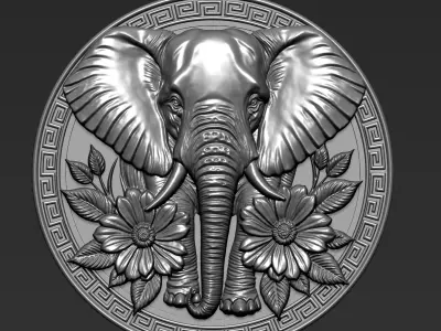 Elephant Pendant A32 3D print model