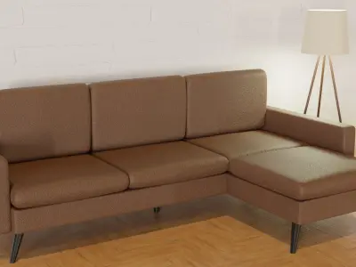 Corner Sofa 3D Model  Free 3D model