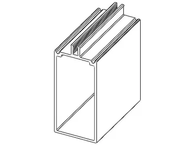 Aluminum Extruded Mullions MOD AL-03cw Low-poly 3D model