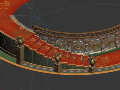 Game Stairs - Stairs 02 3D model