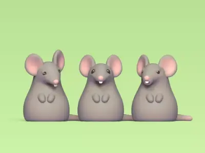 Mouse Friends 3D print model