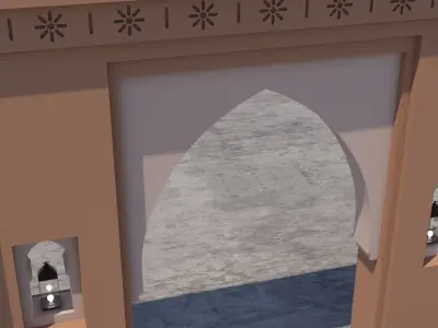 Traditional Moroccan Door Marrakech 3D model