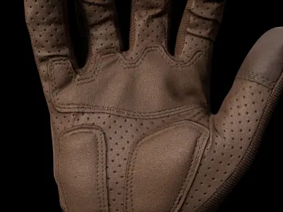 Tactical Gloves 022 Low-poly 3D model