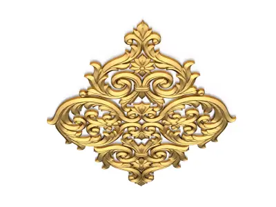 Decorative carved  Ceiling Center - for CNC router 3D print 01 3D print model