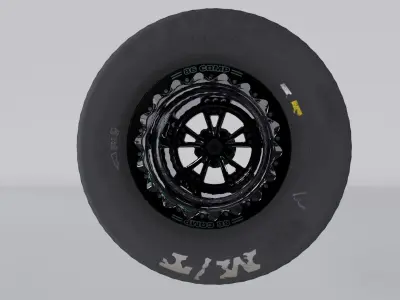 RACING WHEELS COMBO SLICK TIRES WELDS RIM 3D MODEL 3D model