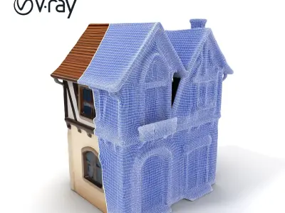Medieval House Model Pack with Detailed Architecture Low-poly 3D model