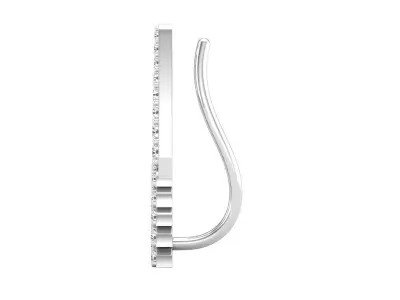 AV 374 Diamond Ladies Climber Earrings 3D print model