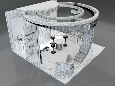 Booth Exhibition Stand a157 3D model