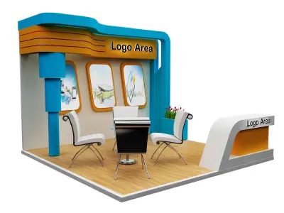 Booth Exhibition Stand a349a 3D model