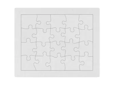 Jigsaw Puzzle - 20 piece Low-poly 3D model