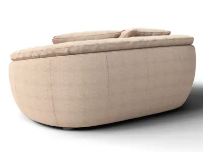 Luxury Modern Sofa Low-poly 3D model