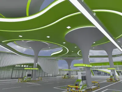 Gas Station 1 3D model