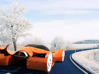 aurora concept car wintage 3D model