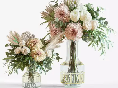 Flower Set 014 Dahlia 3D model