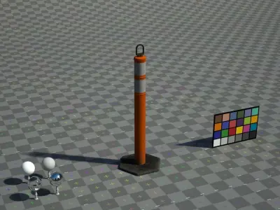 Low Poly Barrier - Style 1 Low-poly 3D model