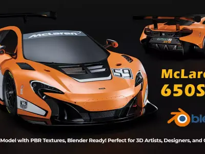McLaren 650S GT3  3D model