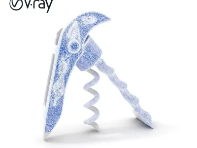 Decorative Corkscrew Model Pack Low-poly 3D model