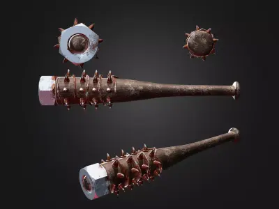 Baseball Bat - PBR Low-poly 3D model