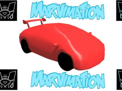 Car Futuristic Body Shell Low-poly 3D model