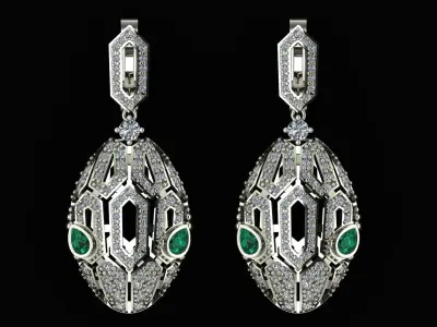 Serpenti Seduttori Earrings 3d printing model 3D print model