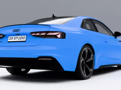 Audi RS5 Coupe 2020 Low-poly 3D model