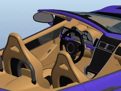 Aston Martin convertible sports car 3D model