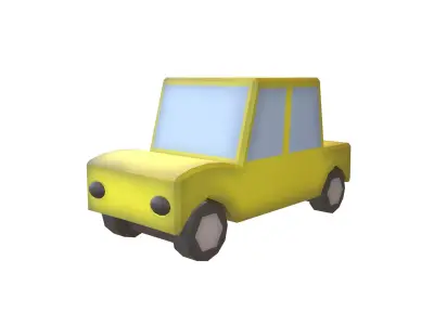 Cartoon Car v1 003 Low-poly 3D model