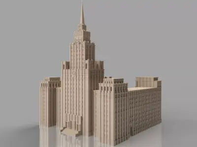 High-rise at the Red Gate on Sadovaya-Spasskaya street 21 3D model
