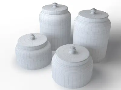 Glass Jars 3D model