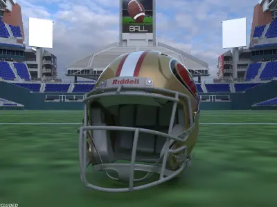 San Francisco 49ers American Football Helmet 3D model