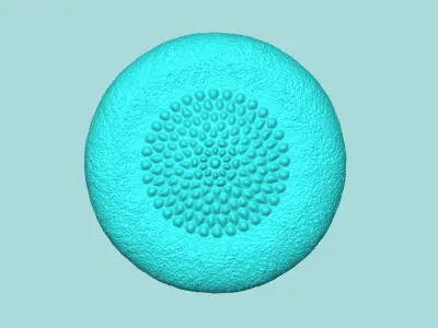 Sunflower Center 07 - Silicone Mold Maker - Template 3D print model