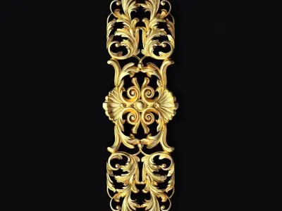 Central decor ornament for furniture 3D model 975