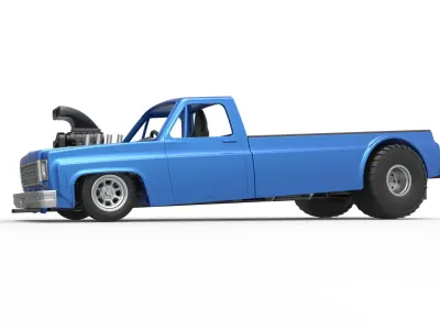 Pulling truck 2wd Scale 1 to 25 3D print model