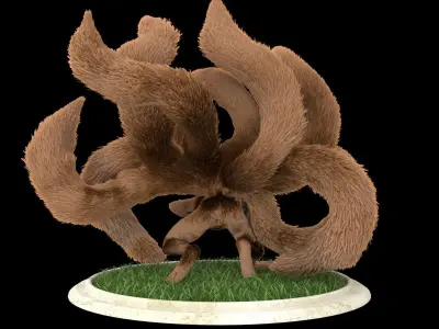 Kurama Nine Tails Naruto 3D model