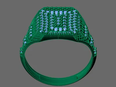 Gents Rings Diamond Men Ring STL 3DM 3D ready print model 3D print model
