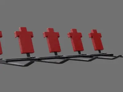 Football Tackling Dummy 1A Low-poly 3D model