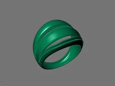 Women Ring Plain Ring Ready STL 3DM Models Womens Rings 3D print model 20