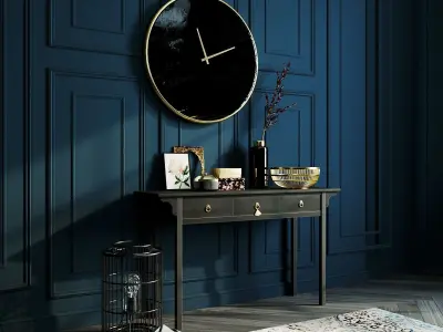 Console table with decor by Maisons du Monde 3D model