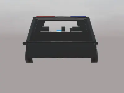 police car Low-poly 3D model 2