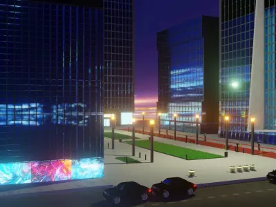 red carpet event Low-poly 3D model