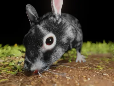 realistic animated and textured mouse 3D model