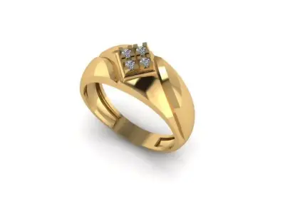 men wedding ring for daimonds 3D print model purchase
