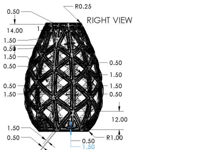 Golden vase Free 3D model
