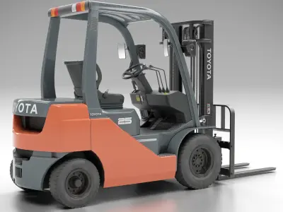Toyota Fork Lift 8FD25 Low-poly 3D model