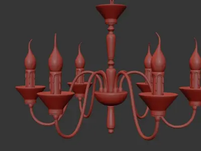 Chandelier Aprilia E 1 1 6 BW 3D model
